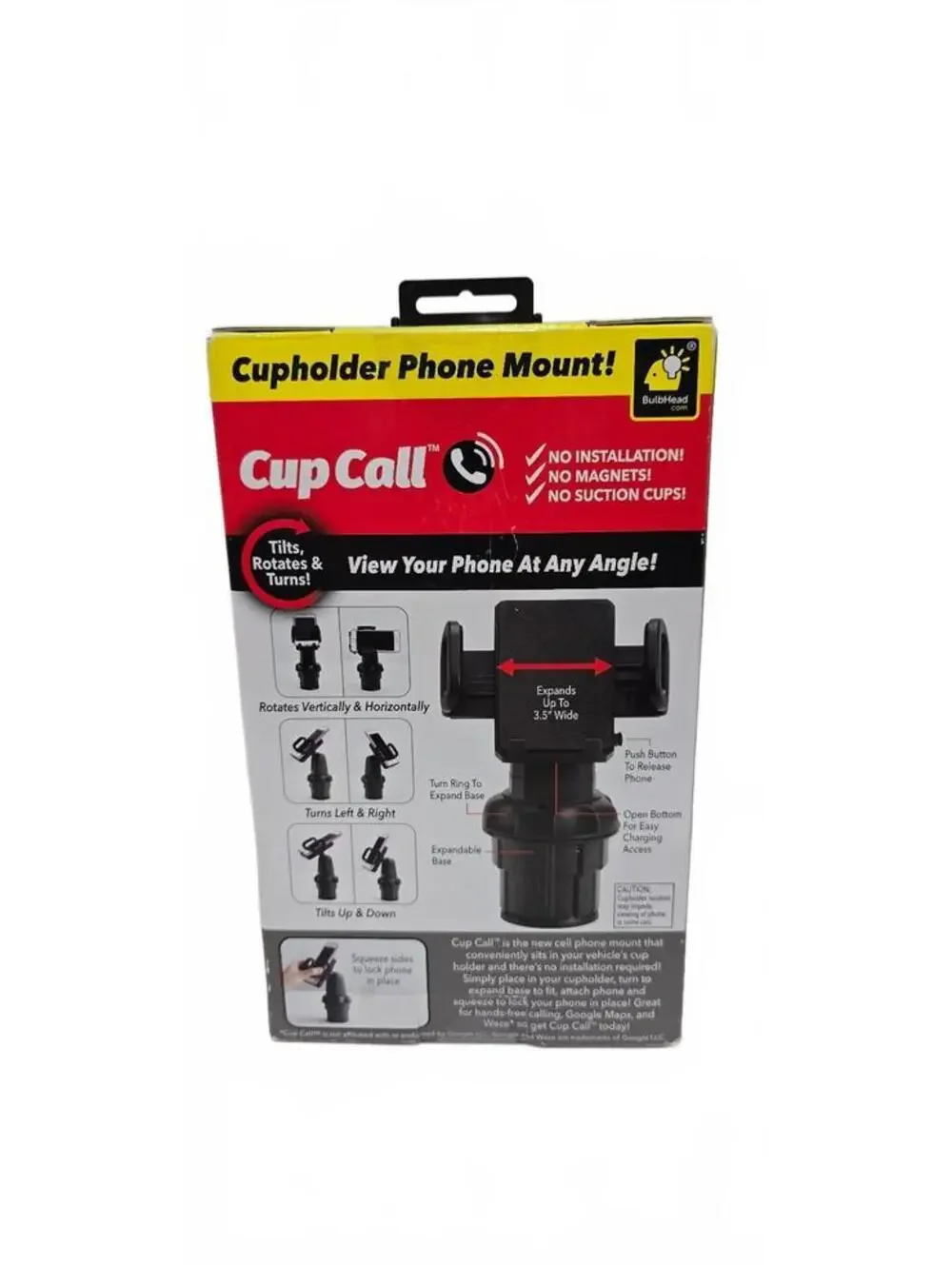 CupCall Cupholder Phone Mount - Adjustable Holder for Cars, Trucks, RVs